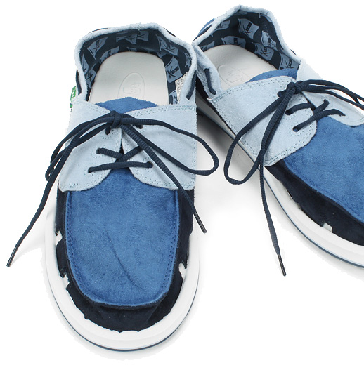 スリーアイレット デッキシューズ Mutiny ブルー