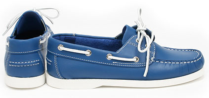 レザーデッキシューズ ロイヤルブルー